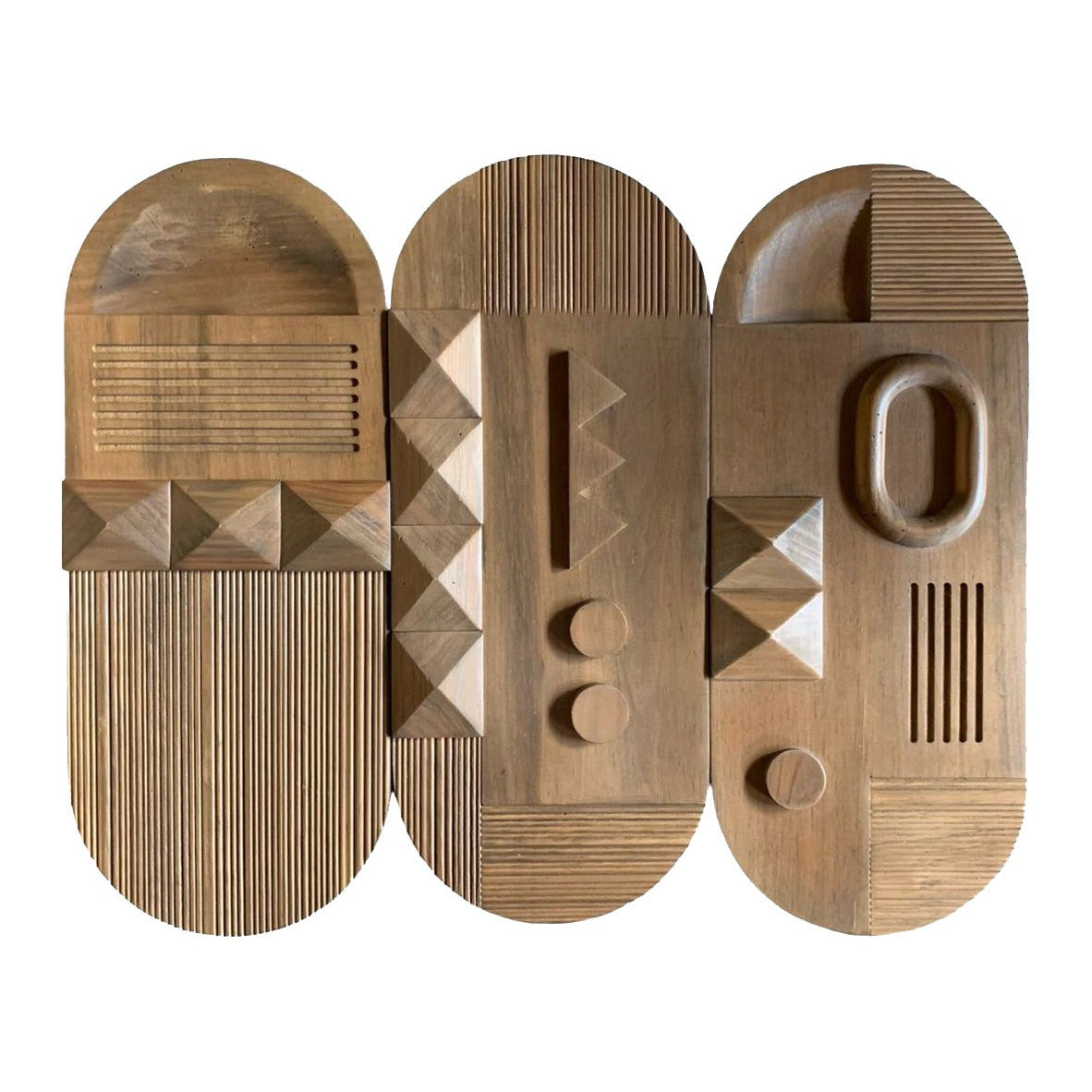 Arte de pared de madera Planos de Diego Olivero Studio