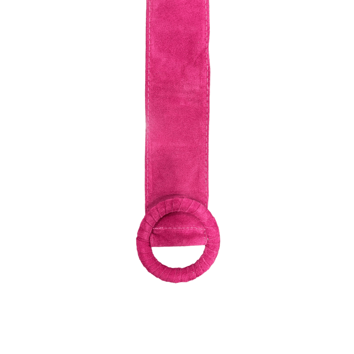 Cinturón de gamuza con hebilla circular