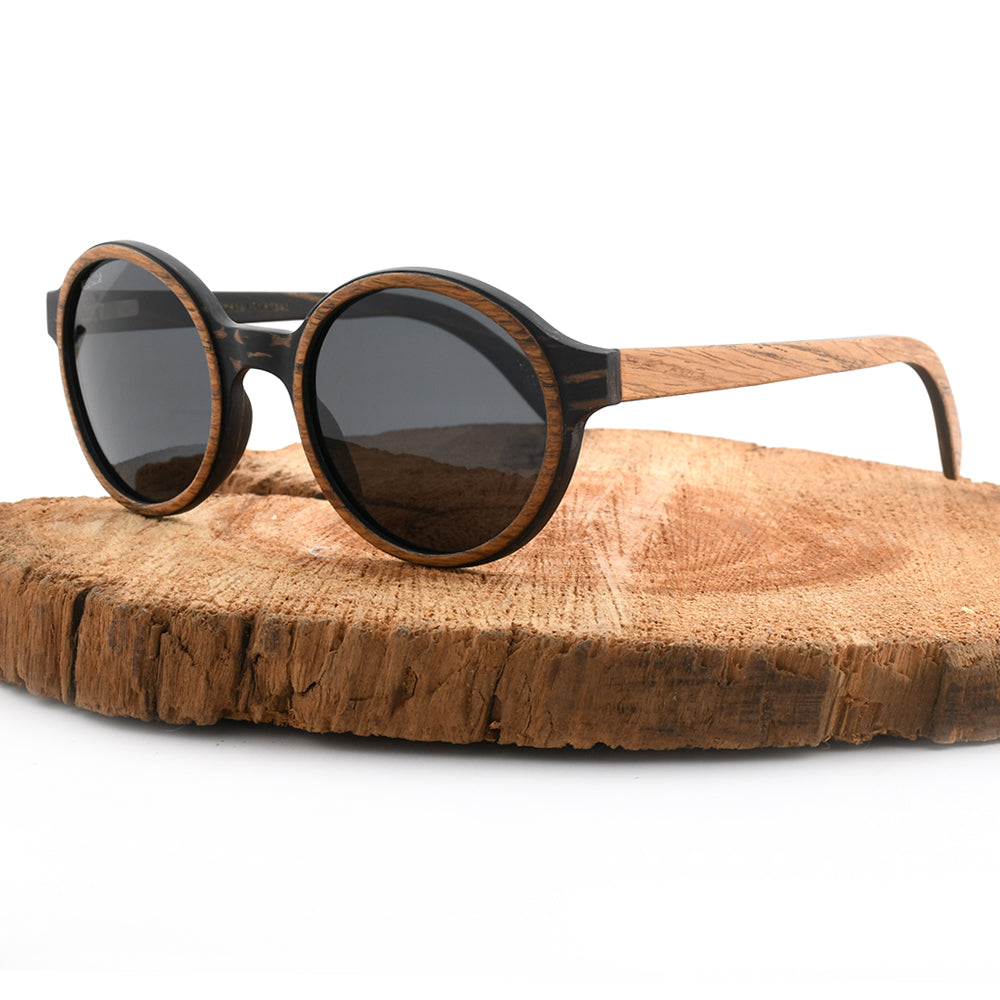 Pepe – Gafas de sol icónicas de madera redonda