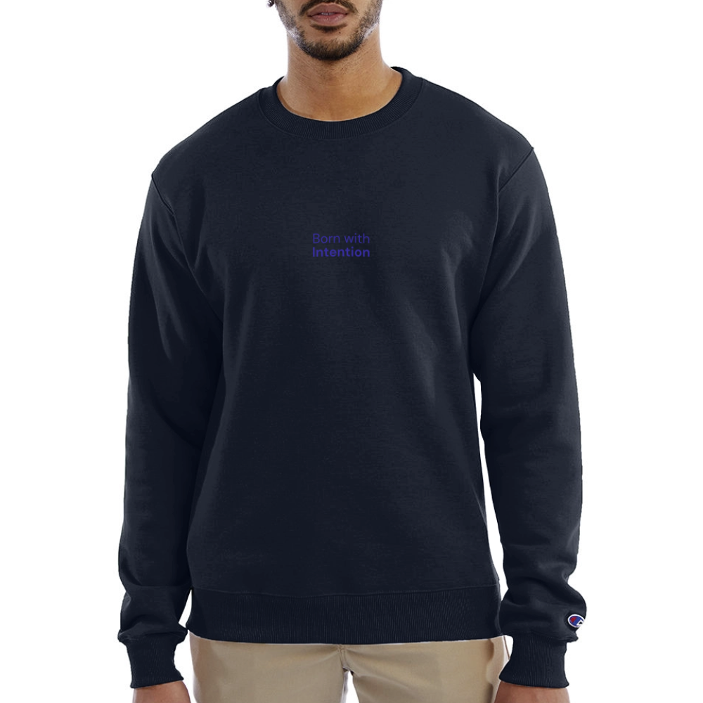 Born With Intention Crewneck Sweatshirt - navy