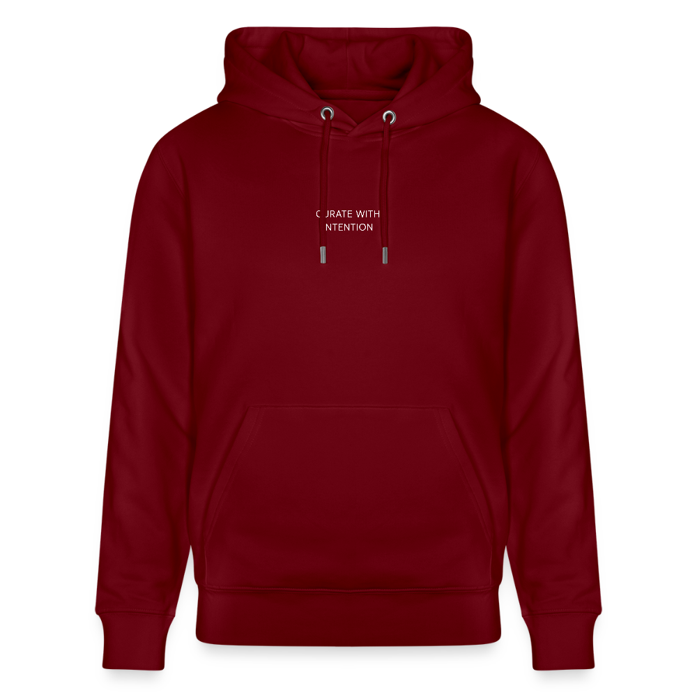 Curate with Intention Heavyweight Unisex Hoodie Cruiser - burgundy