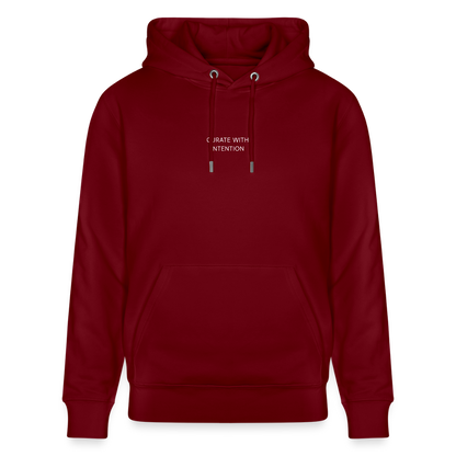 Curate with Intention Heavyweight Unisex Hoodie Cruiser - burgundy