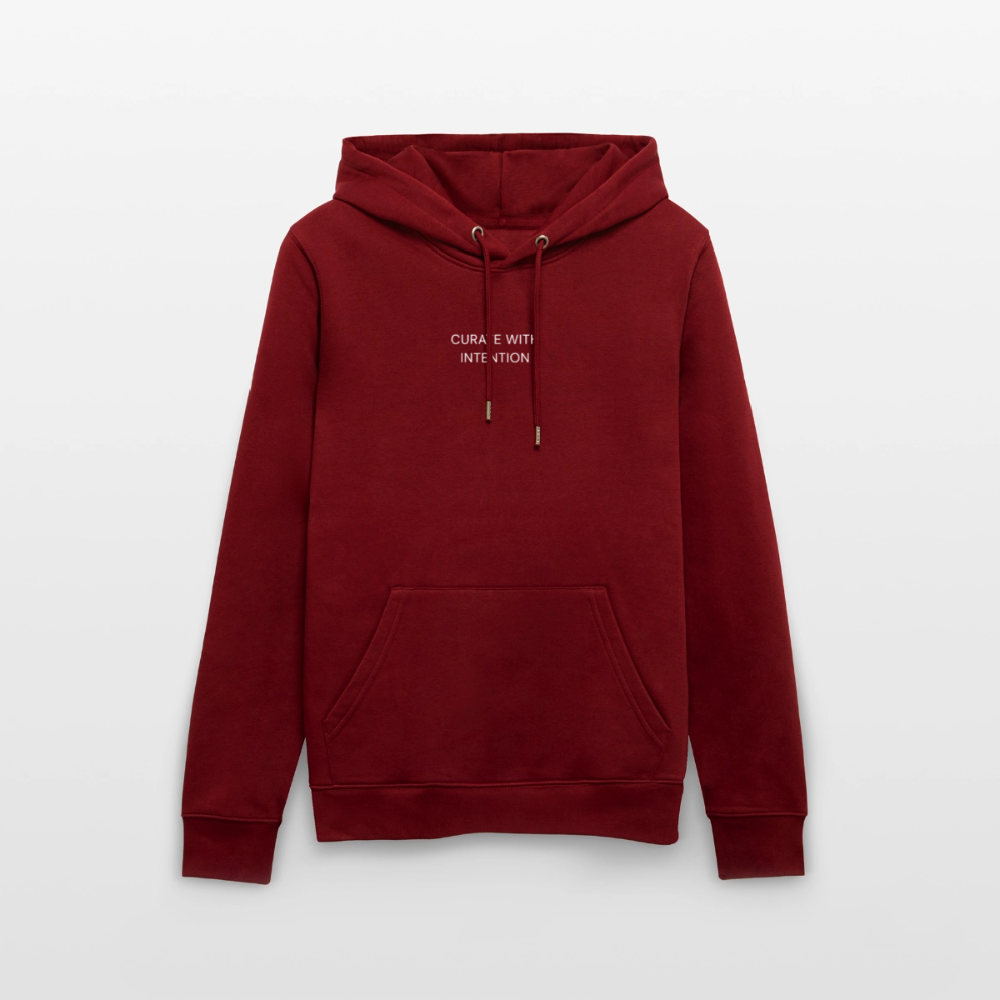 Curate with Intention Heavyweight Unisex Hoodie Cruiser - burgundy