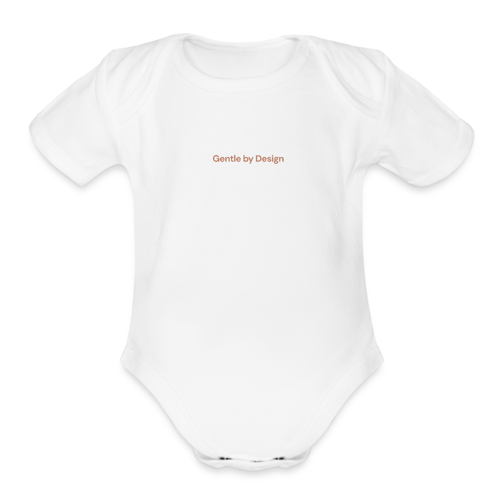 Gentle by Design Organic Short Sleeve Baby Bodysuit - white