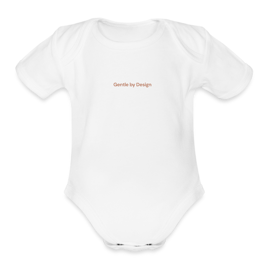 Gentle by Design Organic Short Sleeve Baby Bodysuit - white