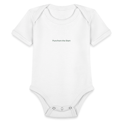 Pure from the Start Organic Short Sleeve Baby Bodysuit - white