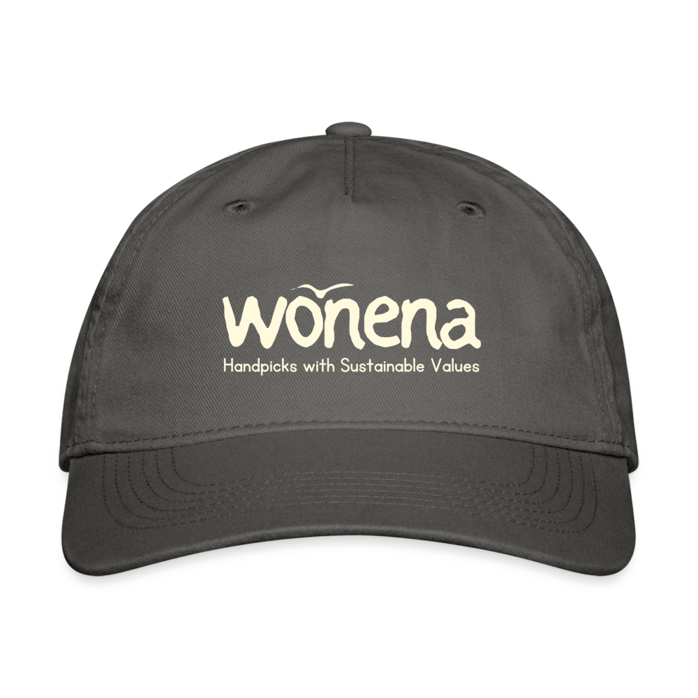 WONENA Organic Cotton Organic Baseball Cap - Dark - charcoal