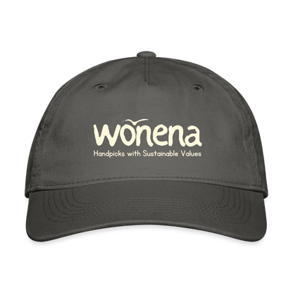WONENA Organic Cotton Organic Baseball Cap - Dark - charcoal