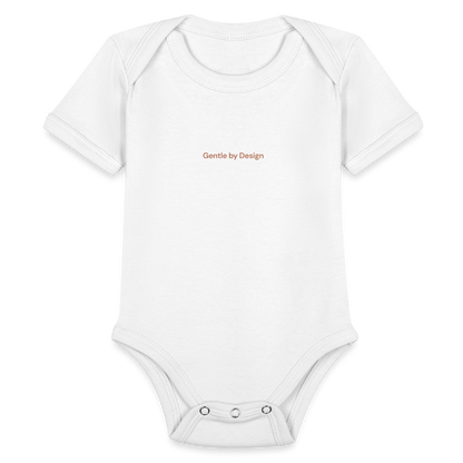 Gentle by Design Organic Short Sleeve Baby Bodysuit - white