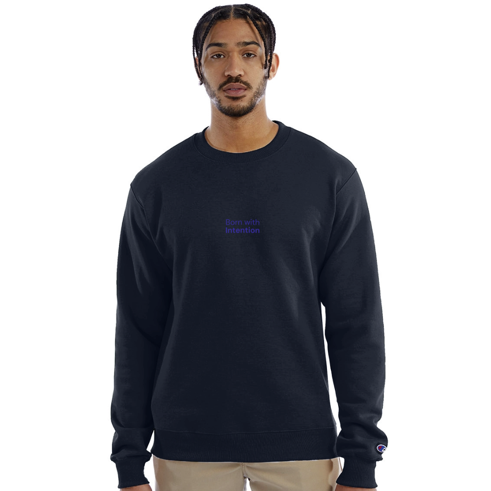 Born With Intention Crewneck Sweatshirt - navy