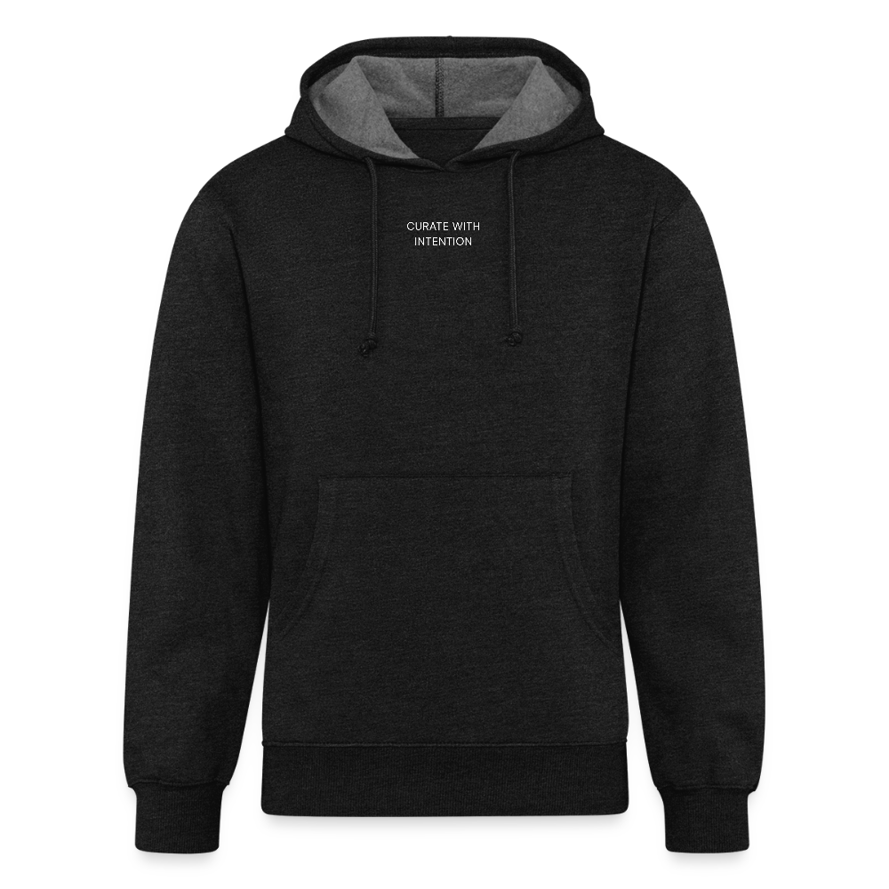 Curate with intention Unisex Organic Hoodie - charcoal grey