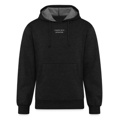 Curate with intention Unisex Organic Hoodie - charcoal grey
