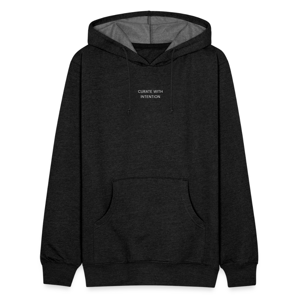 Curate with intention Unisex Organic Hoodie - charcoal grey