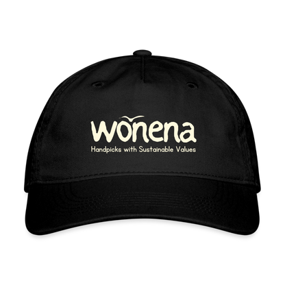 WONENA Organic Cotton Organic Baseball Cap - Dark - black