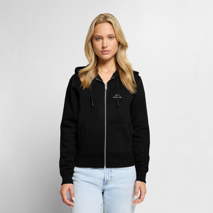 Wear Intention Women's Premium Organic Zip Hoodie - black