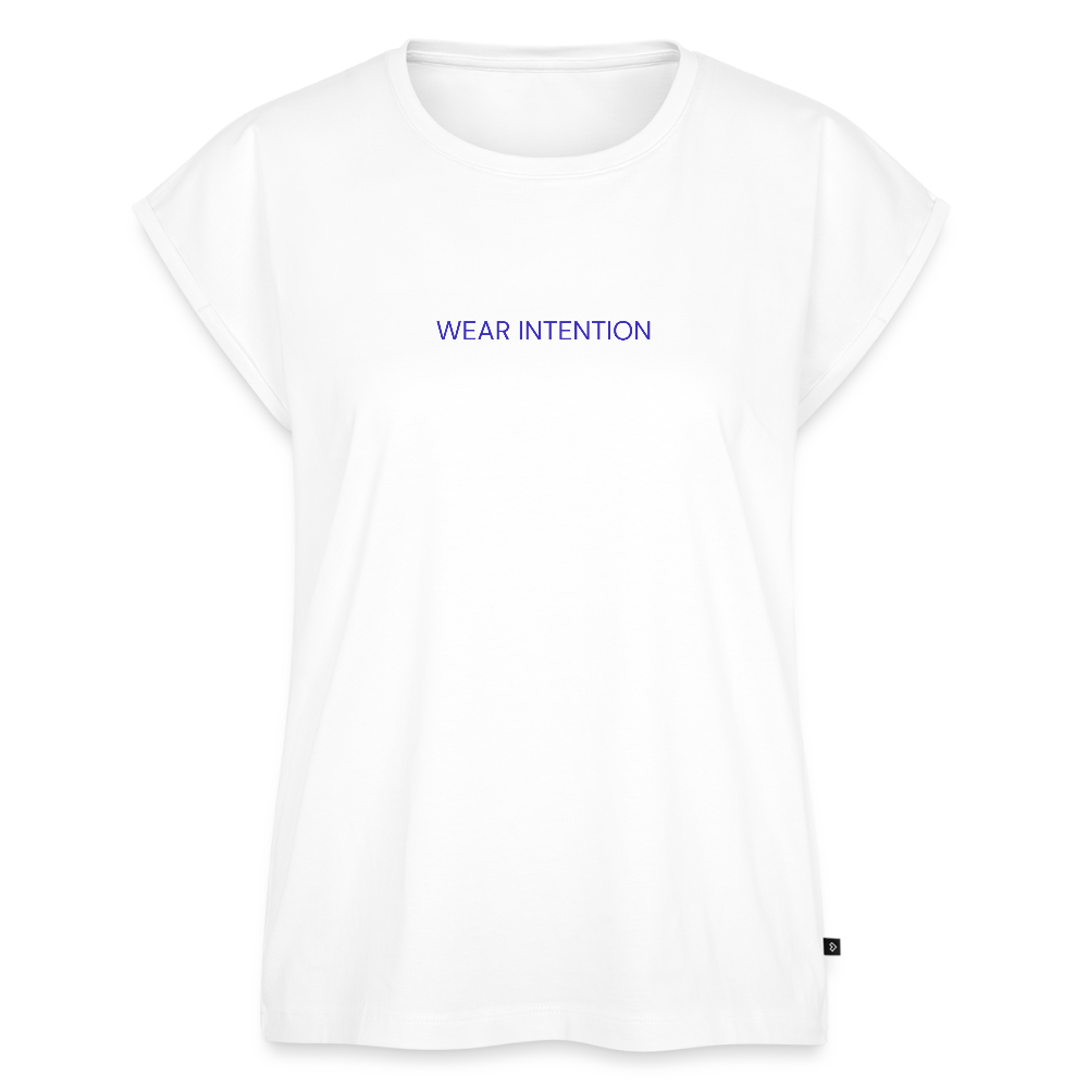 Wear Intention Women’s Organic Cotton Roll-Sleeve Tee - white