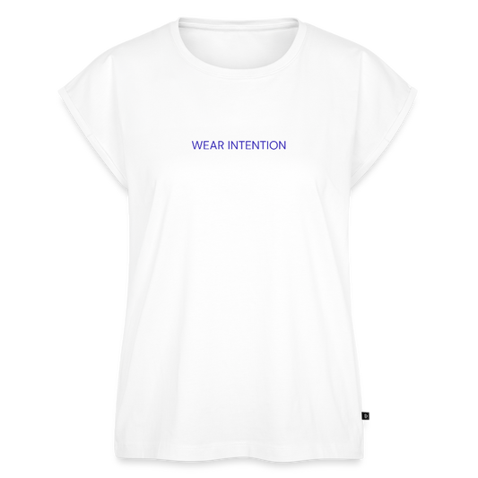 Wear Intention Women’s Organic Cotton Roll-Sleeve Tee - white