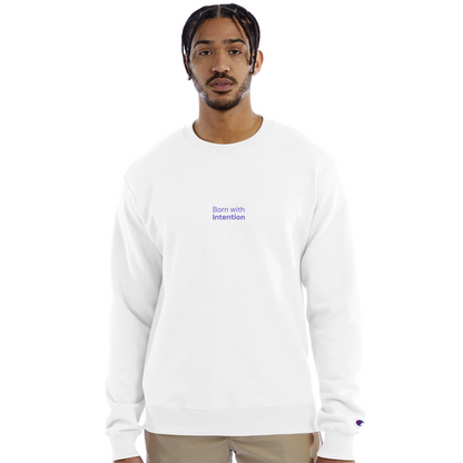 Born With Intention Crewneck Sweatshirt - white