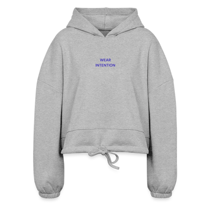Wear Intention Women’s Cropped Hoodie - heather gray