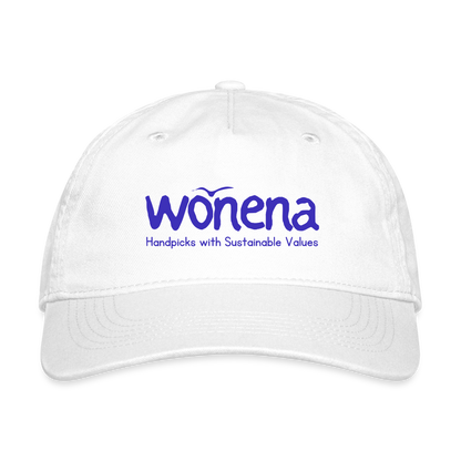 WONENA Organic Cotton Organic Baseball Cap - Bright - white