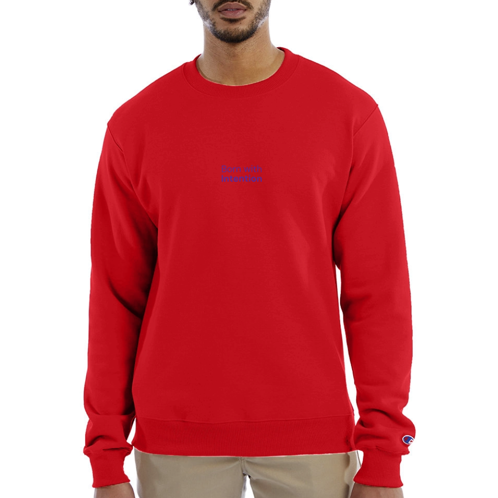 Born With Intention Crewneck Sweatshirt - Scarlet