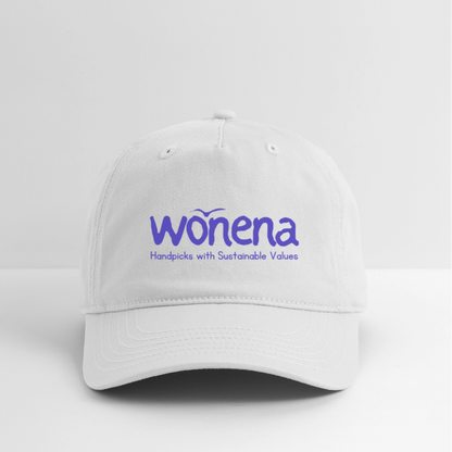 WONENA Organic Cotton Organic Baseball Cap - Bright - white