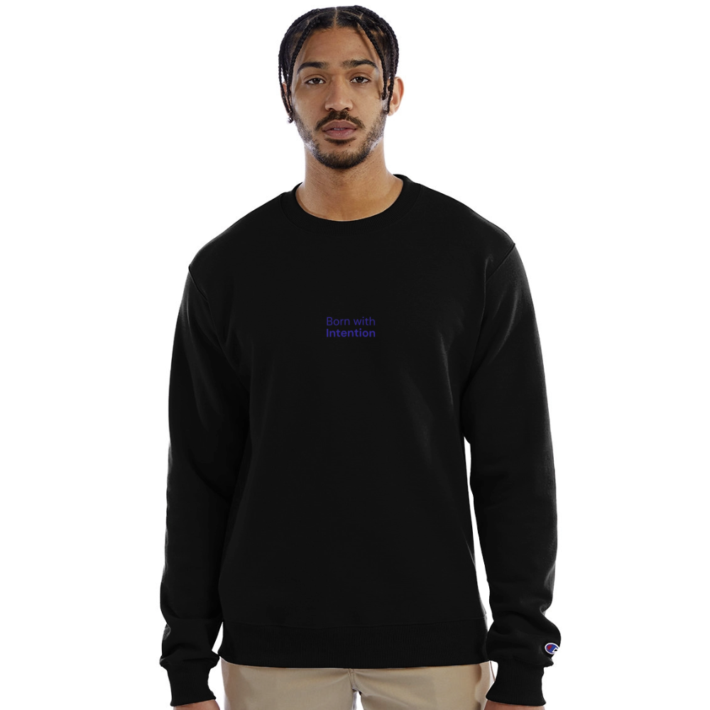 Born With Intention Crewneck Sweatshirt - black