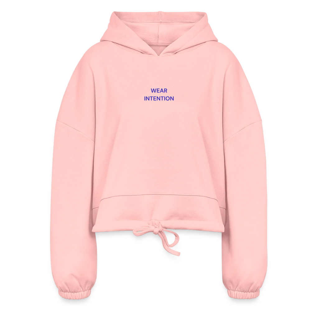 Wear Intention Women’s Cropped Hoodie - light pink