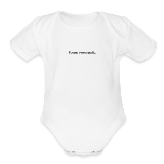 Future Intentionally Organic Short Sleeve Baby Bodysuit - white