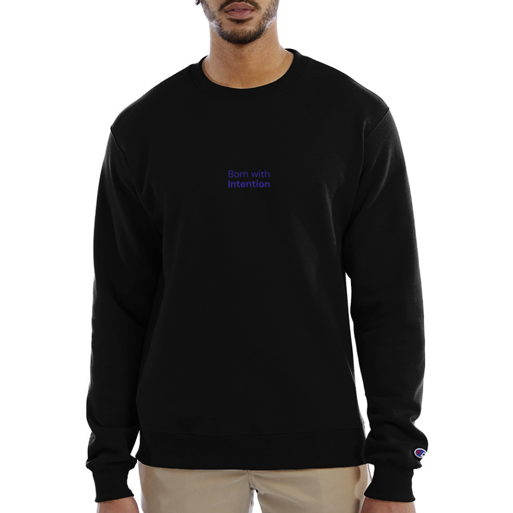 Born With Intention Crewneck Sweatshirt - black