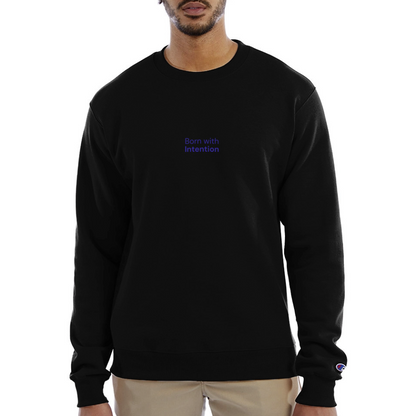 Born With Intention Crewneck Sweatshirt - black