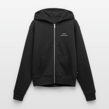 Wear Intention Women's Premium Organic Zip Hoodie - black