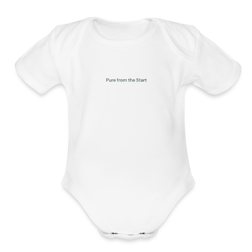 Pure from the Start Organic Short Sleeve Baby Bodysuit - white