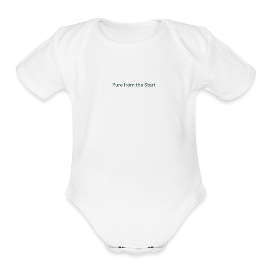 Pure from the Start Organic Short Sleeve Baby Bodysuit - white