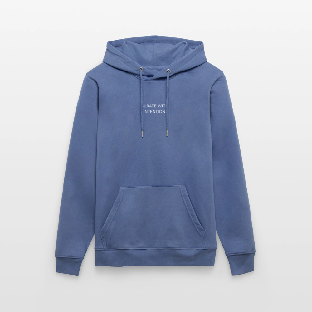 Curate with Intention Heavyweight Unisex Hoodie Cruiser - bright blue