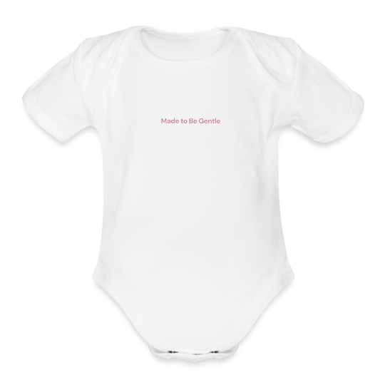 Made to be Gentle Organic Short Sleeve Baby Bodysuit - white