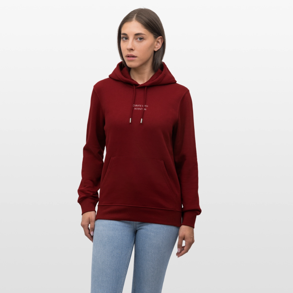 Curate with Intention Heavyweight Unisex Hoodie Cruiser - burgundy