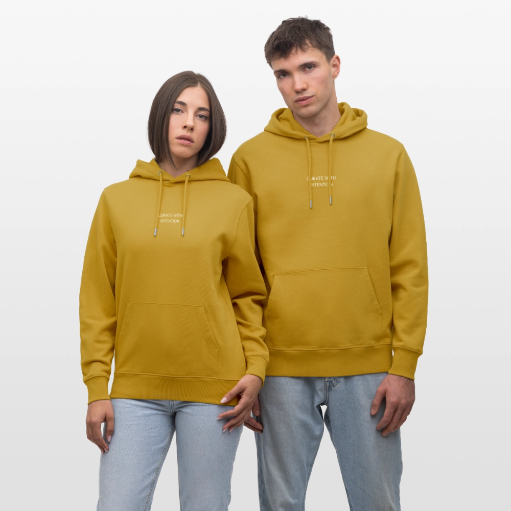 Curate with Intention Heavyweight Unisex Hoodie Cruiser - ochre
