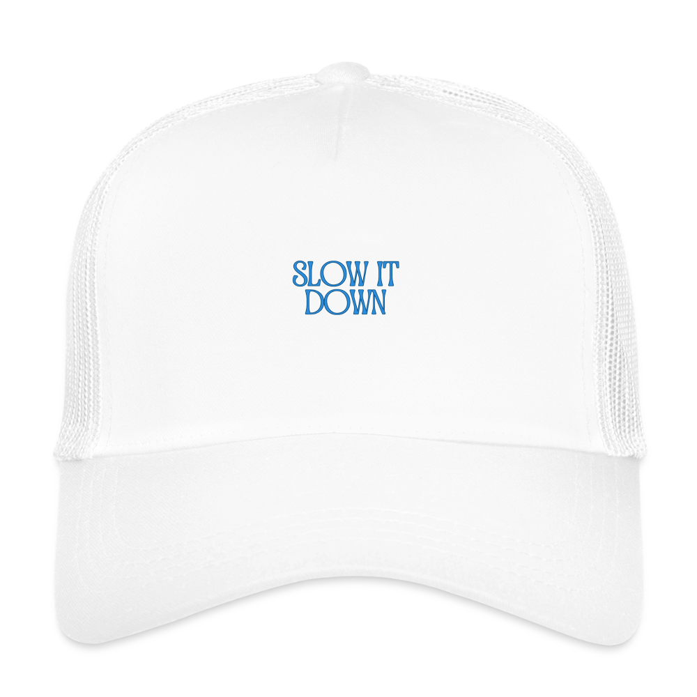 Re Concept Slow it Down Organic Baseball Cap - white/white