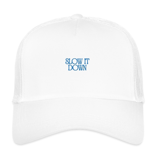 Re Concept Slow it Down Organic Baseball Cap - white/white