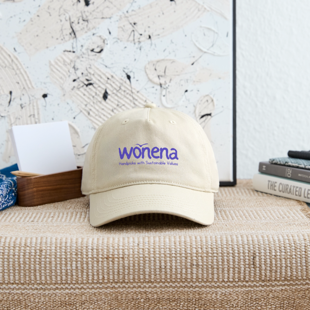 WONENA Organic Cotton Organic Baseball Cap - Bright - khaki