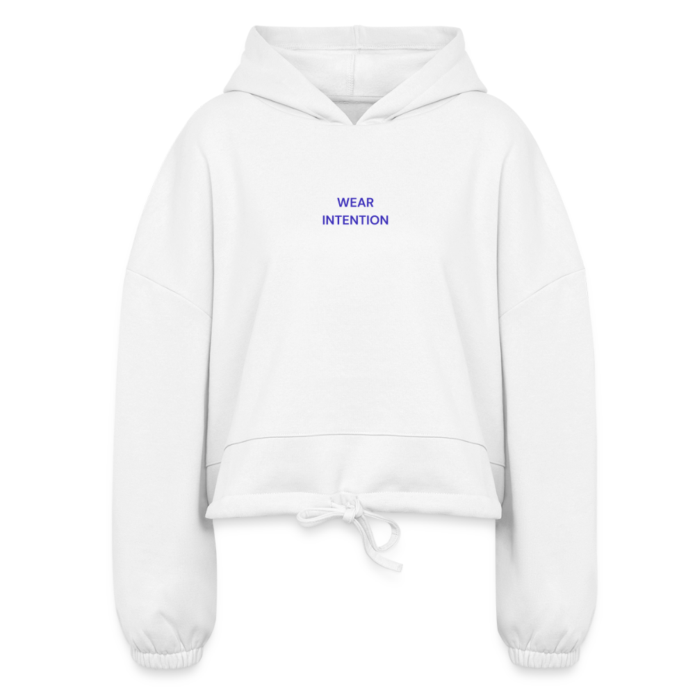 Wear Intention Women’s Cropped Hoodie - white