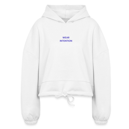 Wear Intention Women’s Cropped Hoodie - white