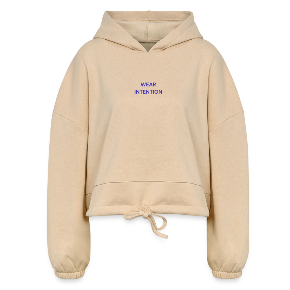 Wear Intention Women’s Cropped Hoodie - nude