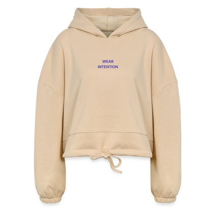 Wear Intention Women’s Cropped Hoodie - nude