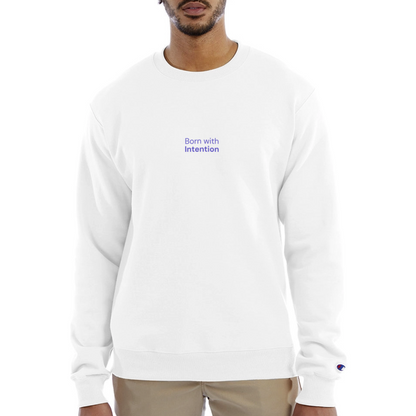 Born With Intention Crewneck Sweatshirt - white