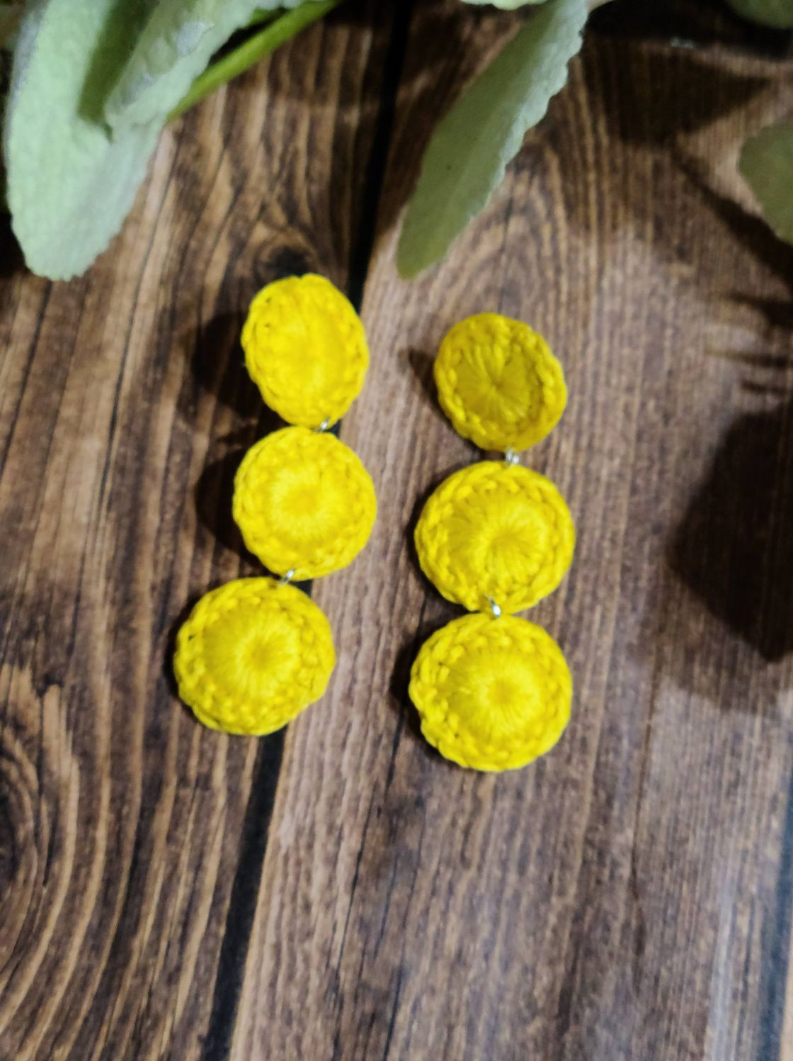 Pendientes colgantes de triple círculo
