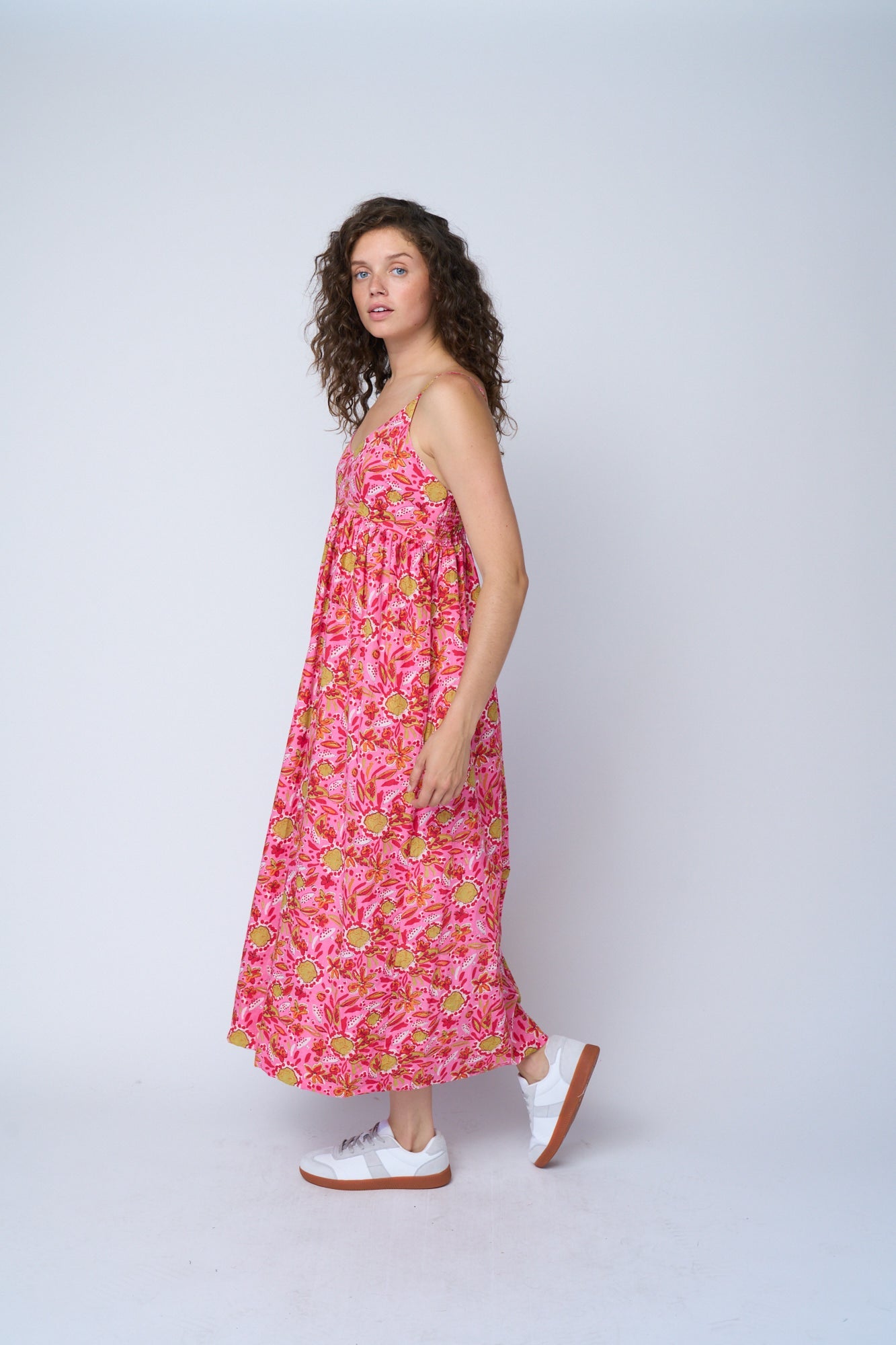 Vestido Hamptons - Mira Floral Rosa