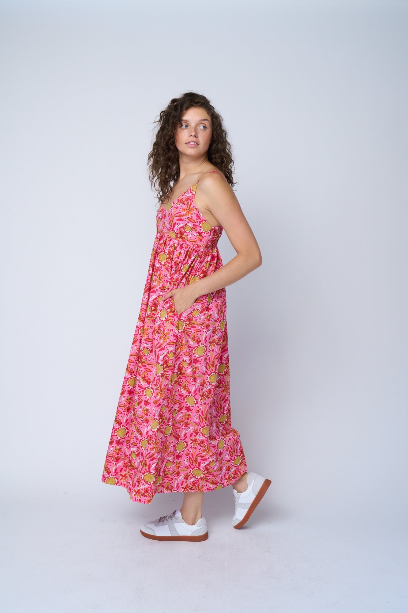 Vestido Hamptons - Mira Floral Rosa
