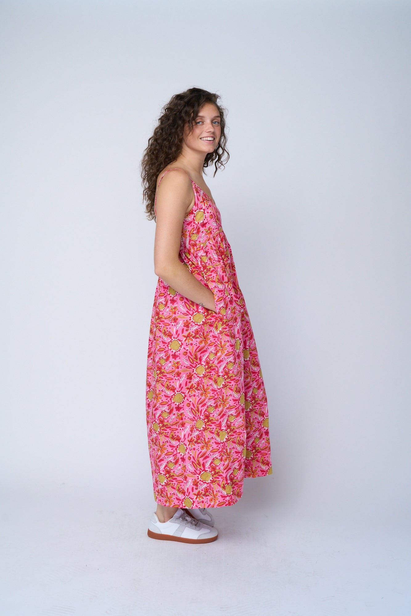 Vestido Hamptons - Mira Floral Rosa